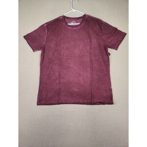 Fission Shirt Mens Large L Red Stretch Cotton Blend Pullover Crew‎ Neck NWT
